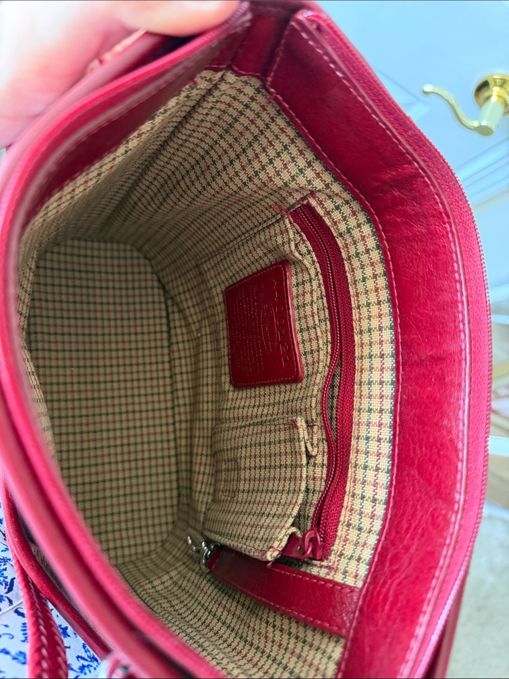 Brighton Red Croc-Embossed Shoulder Bag with Heart Charms - Picture 4 of 4